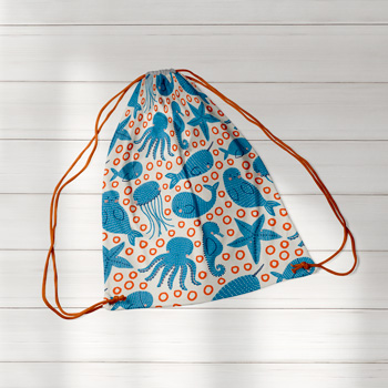 bag with jellyfish fabric
